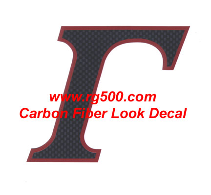 Suzuki Logo Sticker. rg500.com: Suzuki quot;Carbon