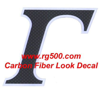 Suzuki Logo Sticker. rg500.com: Suzuki quot;Carbon